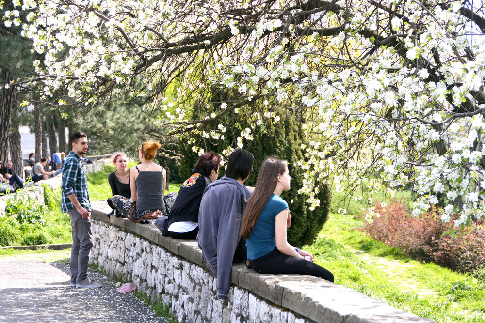Lepo vreme i ljudi na Kalemegdanu