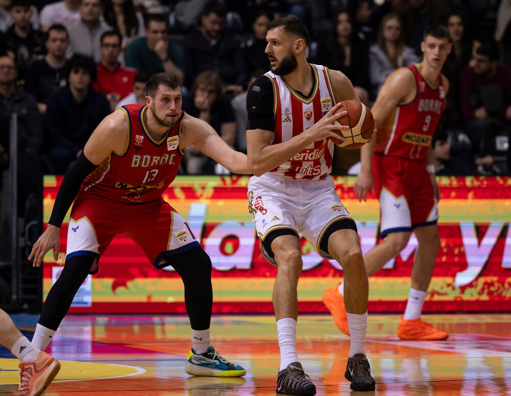 Uroš Plavšić na utakmici Crvene zvezde i čačanskog Borca u četvrtfinalu Kupa Radivoja Koraća 2026. godine