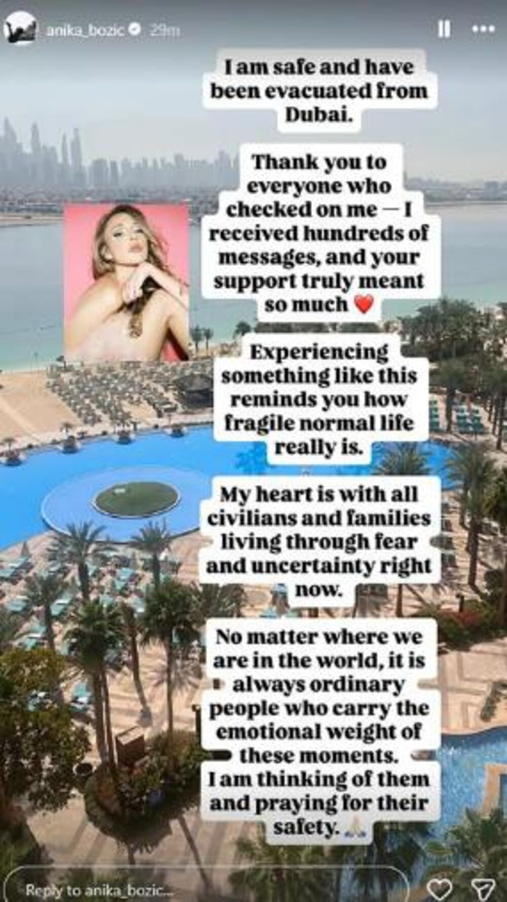 Anika o situaciji u Dubaiju