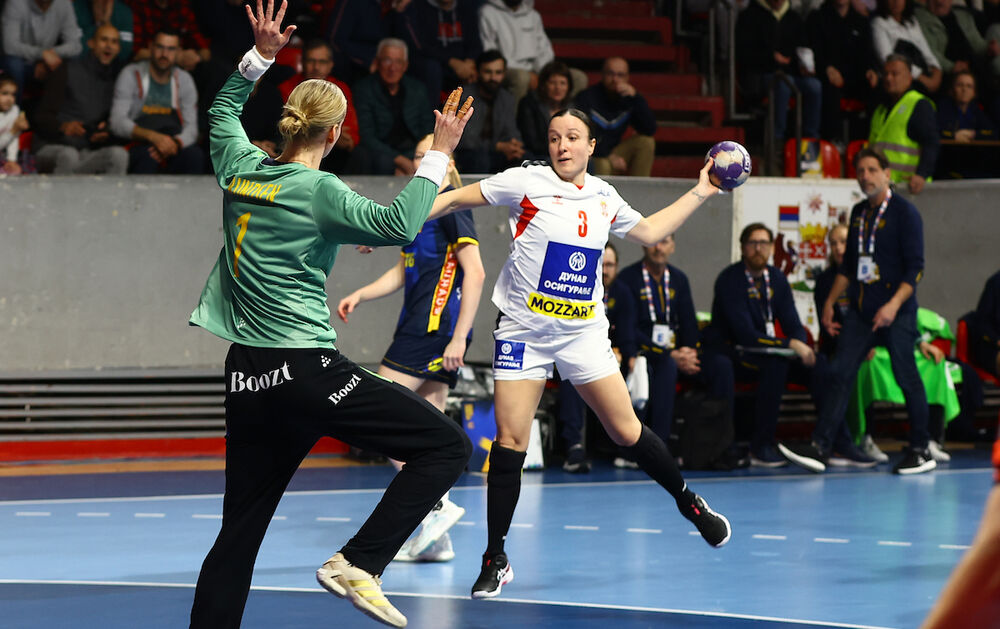 Detalj sa utakmice Srbije i Švedske u kvalifikacijama za Evropsko prvenstvo