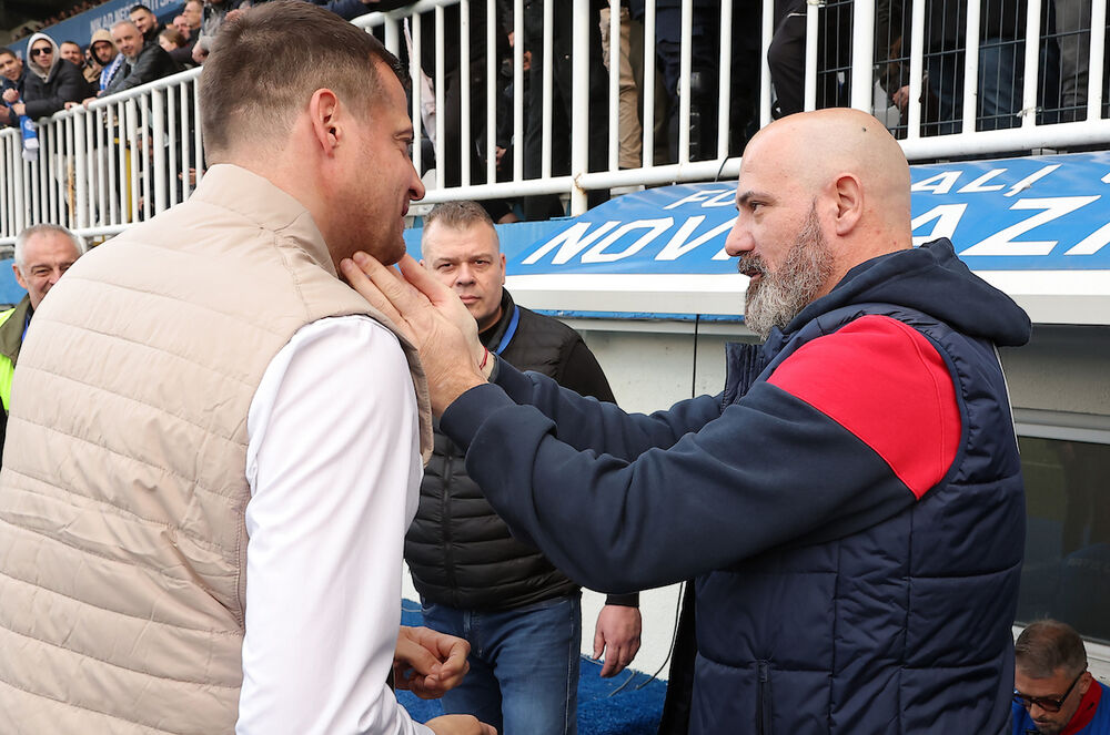 Nenad Lalatović i Dejan Stanković na utakmici Novog Pazara i Crvene zvezde u četvrtfinalu Kupa Srbije u sezoni 2025/26