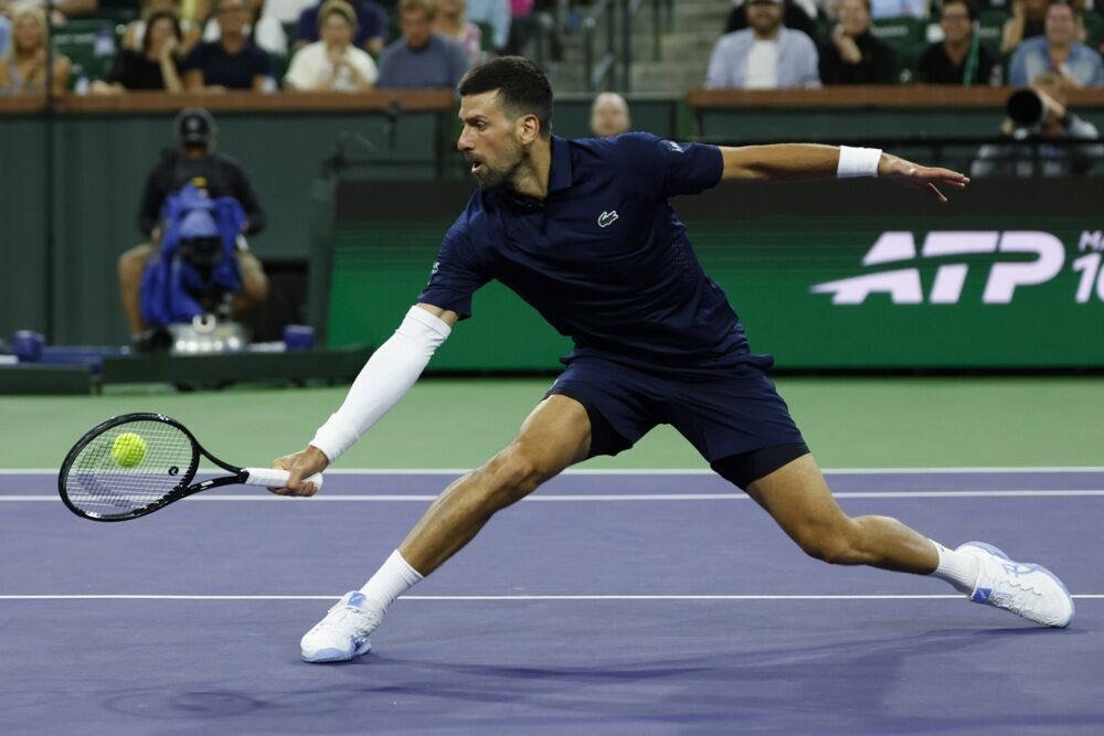 Novak Đoković na meču protiv Džeka Drejpera u osmini finala Mastersa u Indijan Velsu 2026. godine