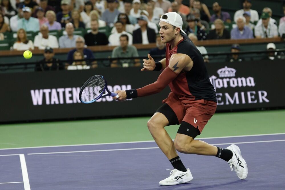 Džek Drejper na meču protiv Novaka Đokovića u osmini finala Mastersa u Indijan Velsu 2026. godine