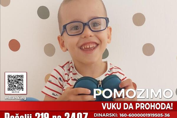 MALOM I UVEK NASMEJANOM HEROJU VUKU JE HITNO POTREBNA NAŠA POMOĆ: Udružimo snage da napravi PRVI SAMOSTALNI KORAK!