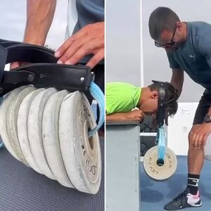 POGLEDAJTE KAKO DŽORDŽ RASEL DIŽE TEGOVE OD 30 KILOGRAMA GLAVOM: Ovako se to vežba u Formuli 1, neverovatna FORMA