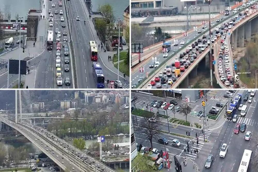 Ogromne kolone vozila formiraju se u ovim delovima prestonice: Ove kritične tačke gledajte da izbegnete