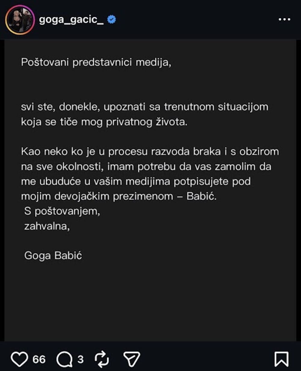 Goga Gačić, Goga Babić