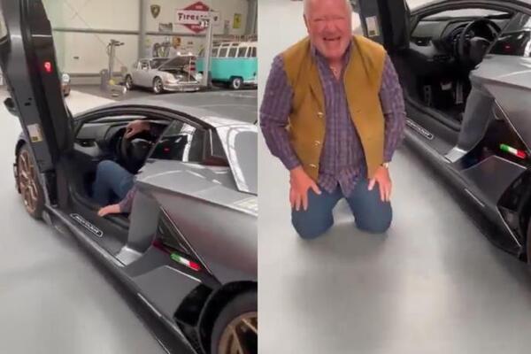 &ldquo;ŠTA SAD?!&rdquo; Penzioner kupio LAMBORGINI, pa shvatio da ne zna da izađe &ndash; reakcija HIT, vrištanje od smeha! (VIDEO)