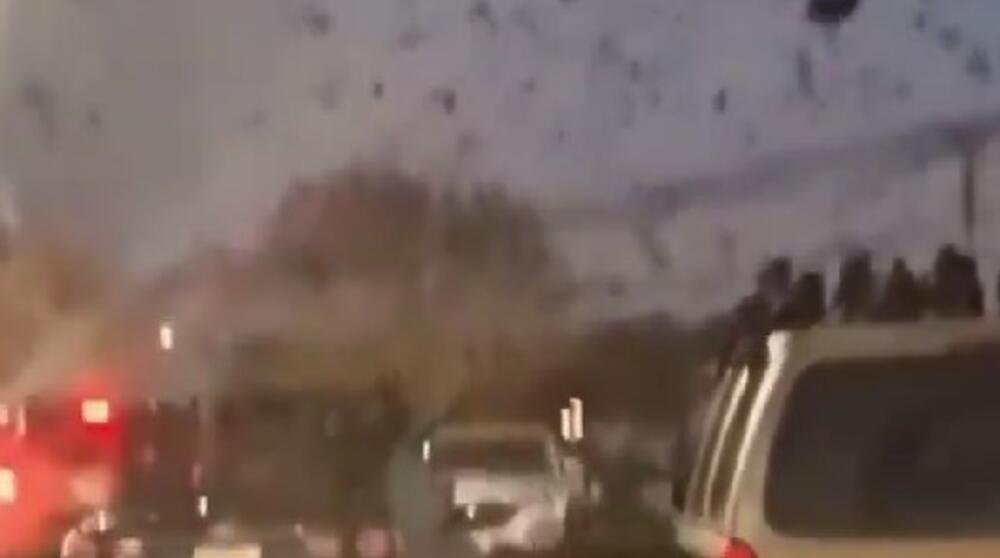 Jeziv prizor iznad ovog grada: Hiljade vrana uzletelo, nebo postalo SKROZ CRNO! (VIDEO)