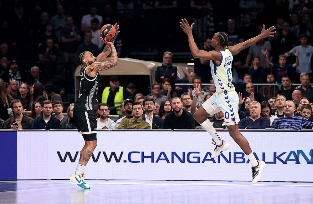 Detalj sa utakmice Partizana i Valensije u sezoni 2025/26 Evrolige