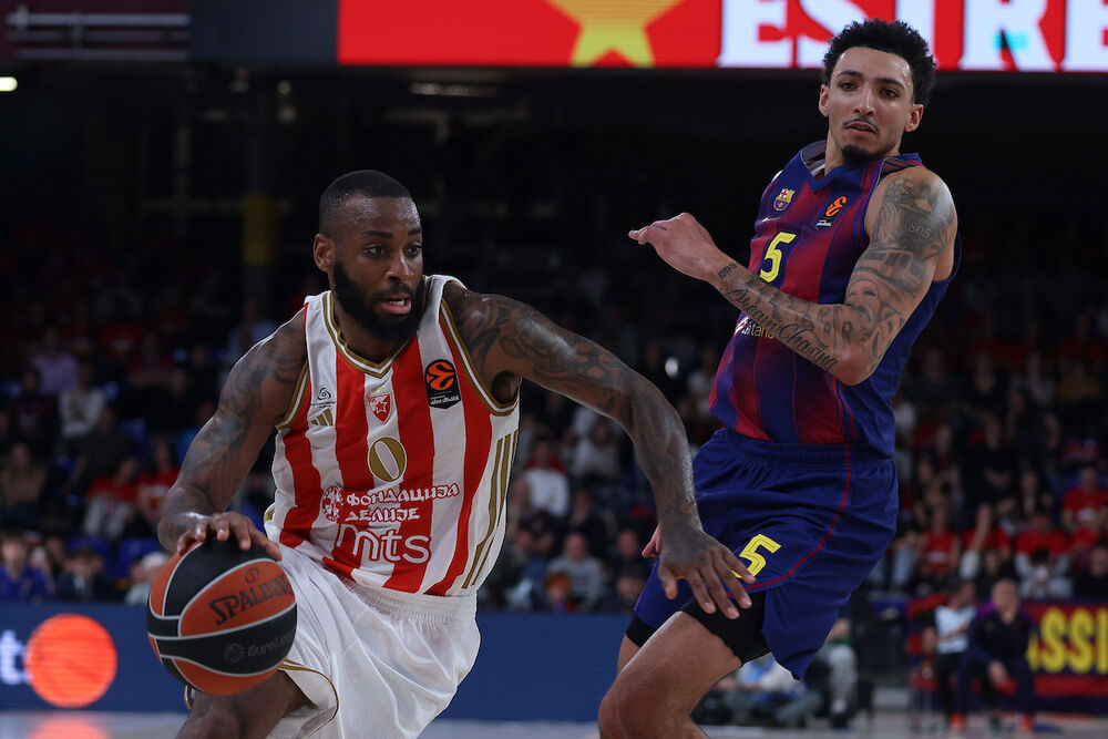 Detalj sa utakmice Barselone i Crvene zvezde u sezoni 2025/26 Evrolige