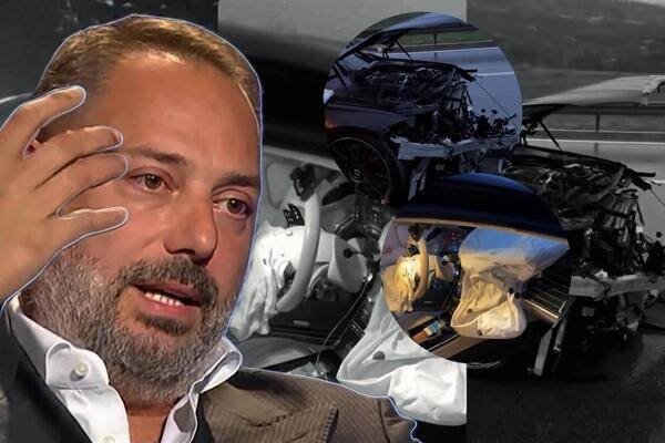 TOTALNA ŠTETA! Evo kako izgleda auto Branka Babića nakon udesa - hauba deformisana, jastuci aktivirani, a krv...