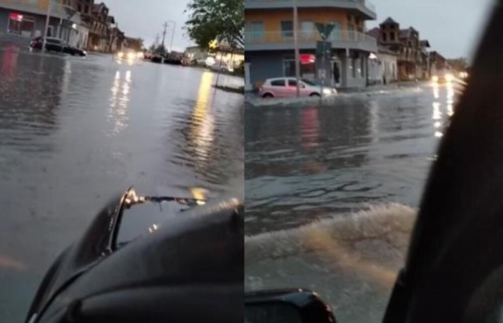 VRŠAC POD VODOM! Automobili "PLIVAJU" po ulicama - pogledajte snimak posle jake provale oblaka