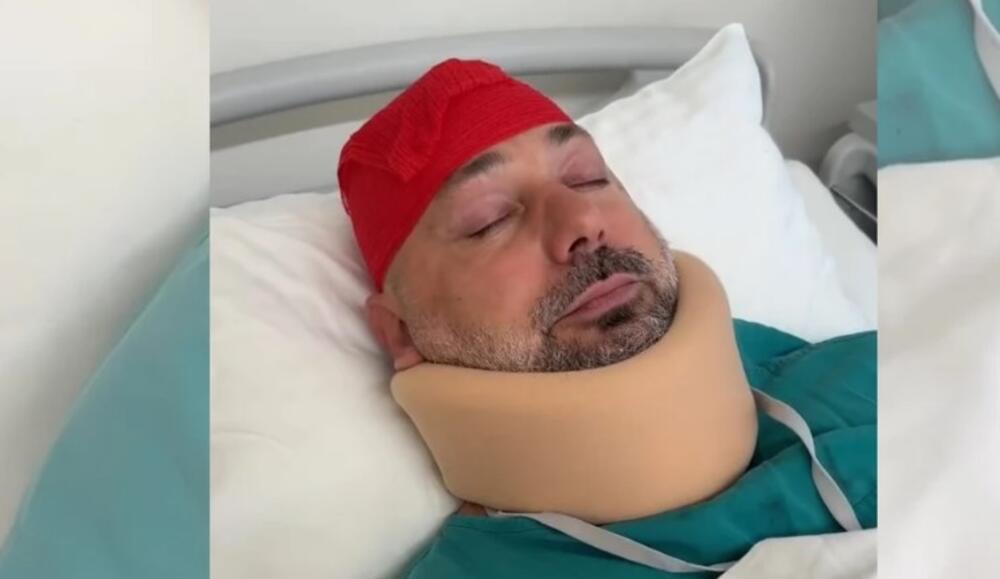 PRVE FOTOGRAFIJE BRANKA BABIĆA NAKON TEŠKE SAOBRAĆAJKE: Leži u bolnici nepomično, sa kragnom oko vrata (FOTO)