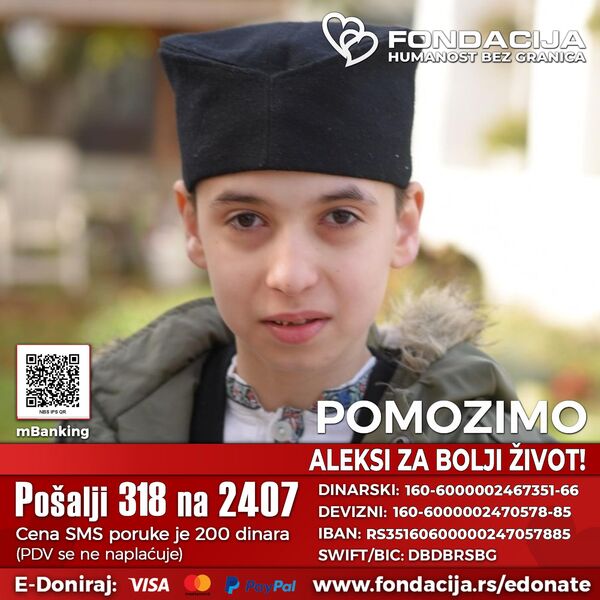 NAŠEM ALEKSI JE HEOPHODAN TRETMAN MATIČNIM ĆELIJAMA U TURSKOJ: Pomozimo mu da DOBIJE PRILIKU za kvalitetniji život!