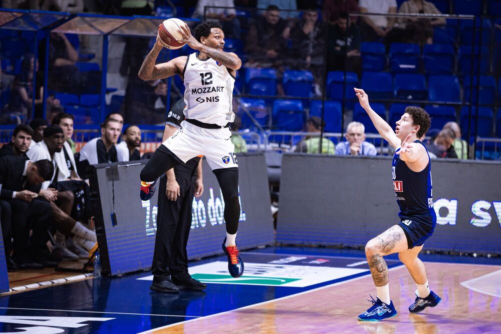 Detalj sa utakmice Budućnosti i Partizana u Podgorici u sezoni 2025/26 ABA lige