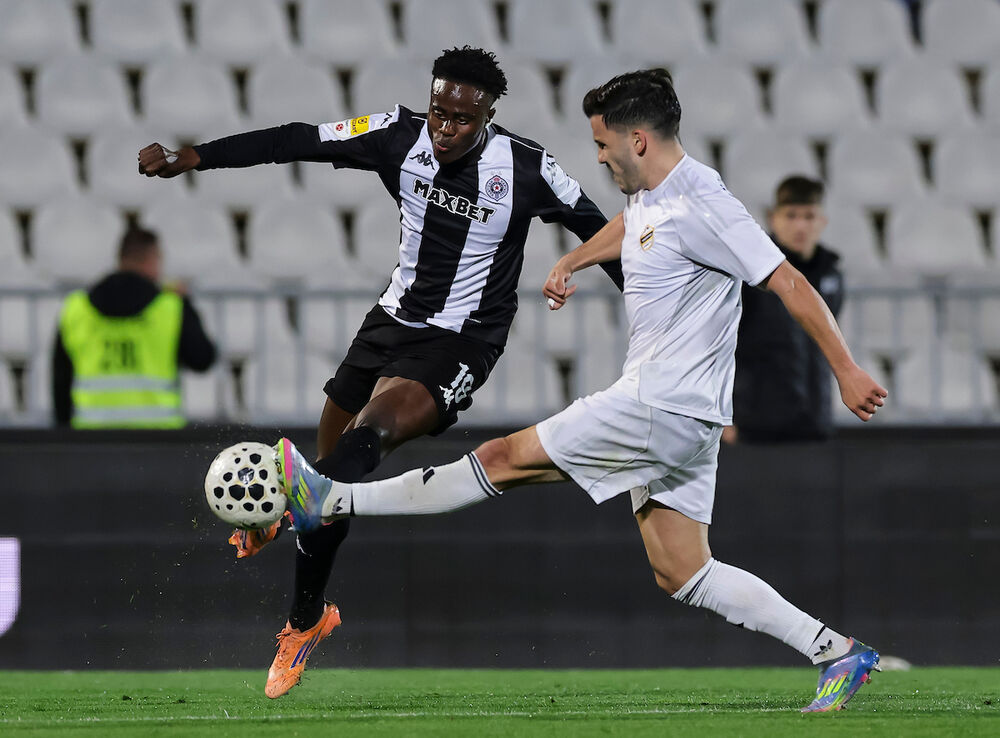 Detalj sa utakmice Partizana i Čukaričkog u sezoni 2025/26 Superlige Srbije