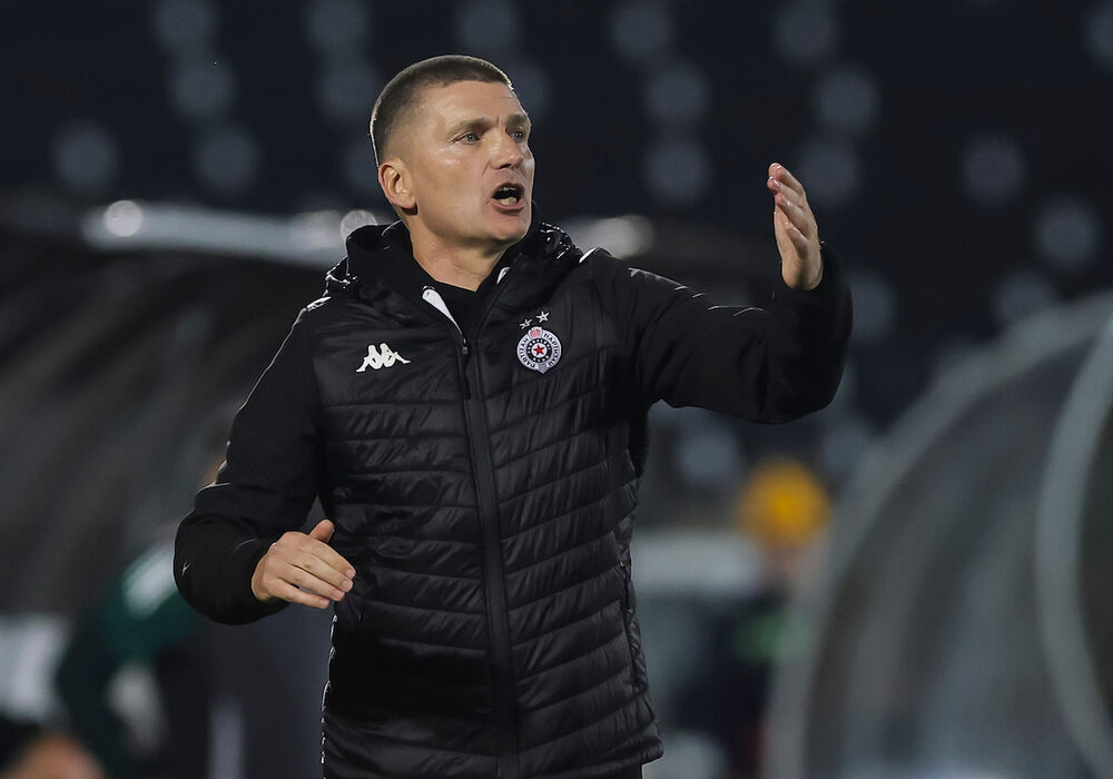 Srđan Blagojević na utakmici Partizana i Čukaričkog u sezoni 2025/26 Superlige Srbije