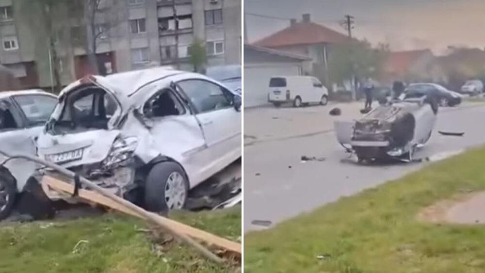 Silovit sudar, kola se zabila na automobile na parkingu: Postoji snimak i jako je uznemirijuć (VIDEO)