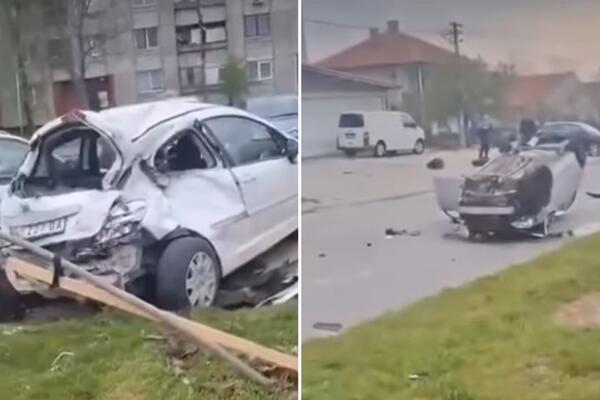 Silovit sudar, kola se zabila u automobile na parkingu: Postoji snimak i jako je uznemirijuć (VIDEO)