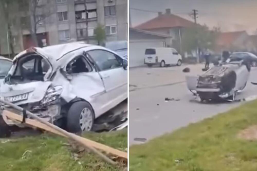 Silovit sudar, kola se zabila na automobile na parkingu: Postoji snimak i jako je uznemirijuć (VIDEO)