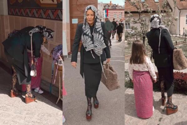 ZAR U ČIPKI U CRKVU? Ana sa ćerkom i Raletom na službi, a obukla se KAO ZA NASTUP: Vernici besne, da li je realno?