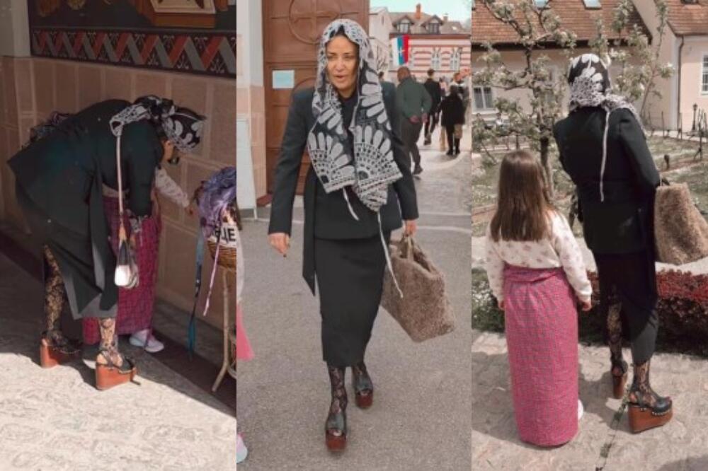 ZAR U ČIPKI U CRKVU? Ana sa ćerkom i Raletom na službi, a obukla se KAO ZA NASTUP: Vernici besne, da li je realno?