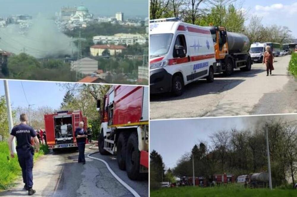 IZBIO POŽAR U BARACI GEOLOŠKOG INSTITUTA KOD PLAVOG MOSTA! Radnici izvlačeni u besvesnom stanju, PLAMEN GUTA SVE!