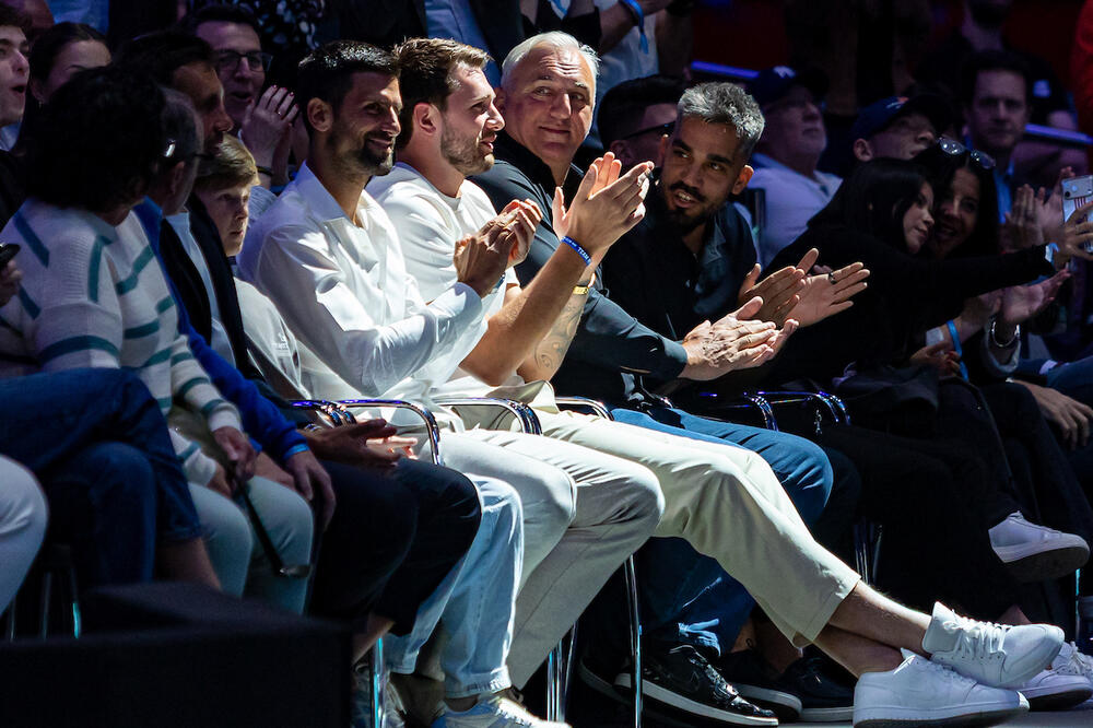 Đokovići i Dončići na utakmici Reala i Crvene zvezde u Madridu (Video)