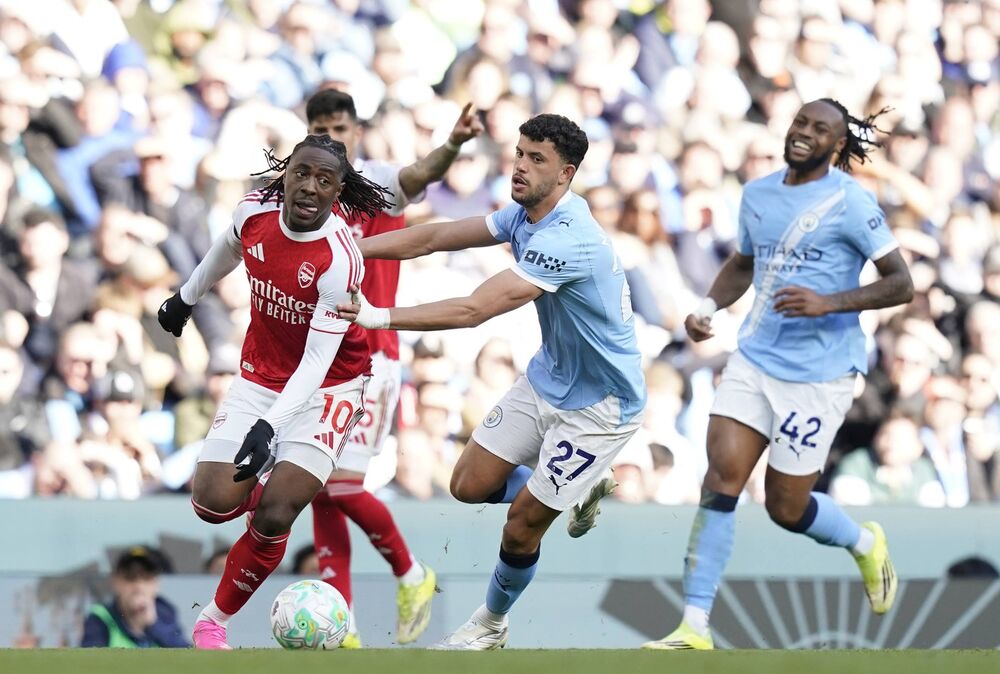 Detalj sa utakmice Mančester sitija i Arsenala u sezoni 2025/26 Premijer lige