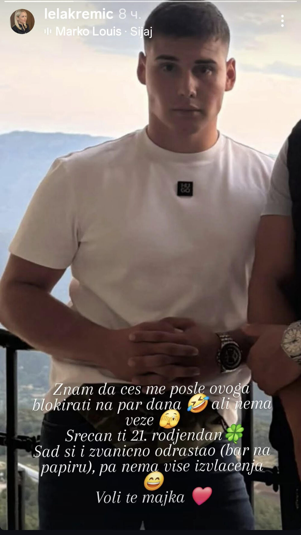 Danijela čestitala sinu rođendan