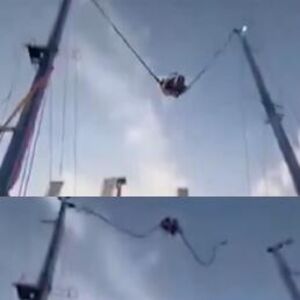 Uznemirujući snimak! Pukla sajla na žičari u Sevilji, 2 dece ostalo zarobljeno! Horor na 90 metara iznad zemlje