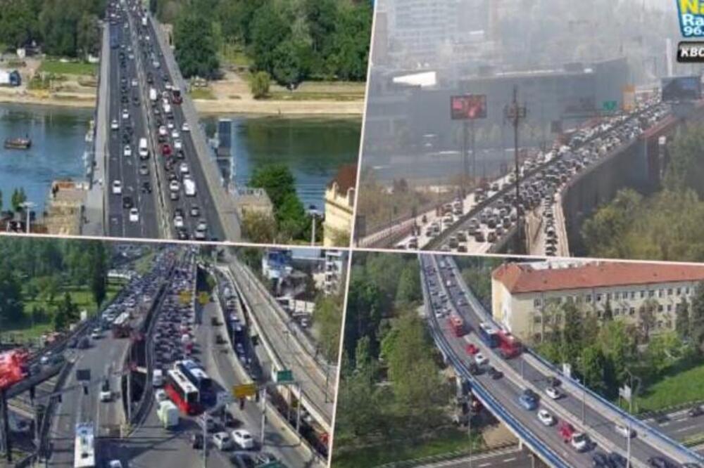 NA AUTOKOMANDI NEMA IGLA GDE DA PADNE, VOZILA NA GAZELI MILE: Kolaps širom Beograda - i ovde su DUGE KOLONE