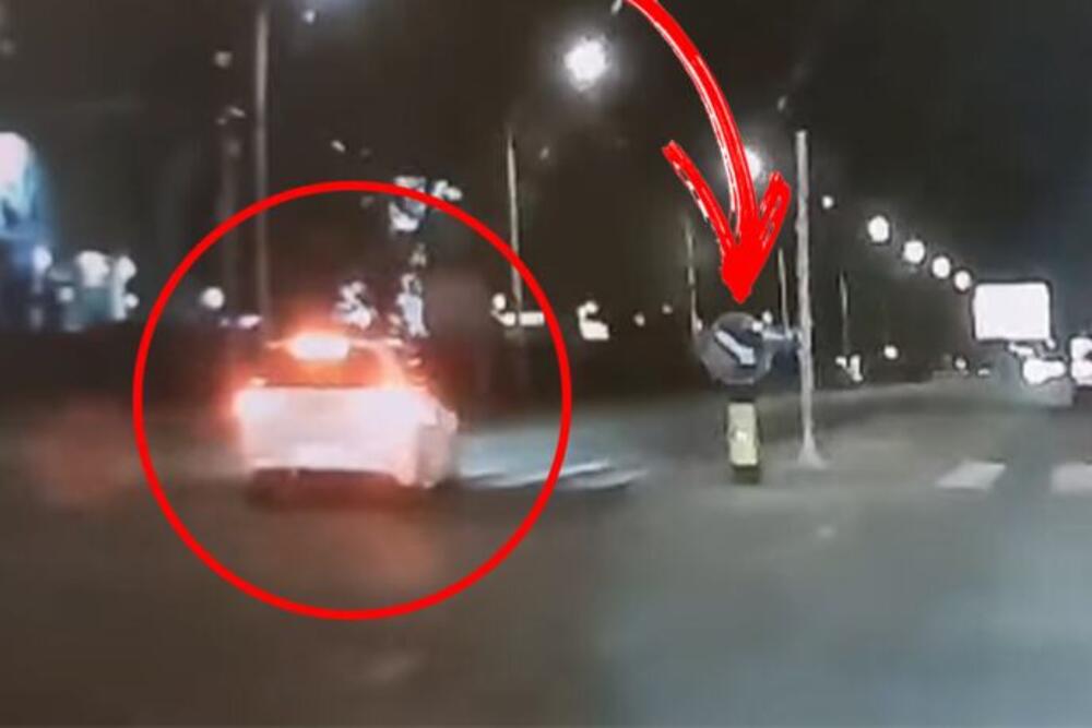 JOŠ JEDAN SNIMAK BAHATE VOŽNJE U BEOGRADU: Vozač "golfa" divljao, a onda ušao u kontra smer! (VIDEO)