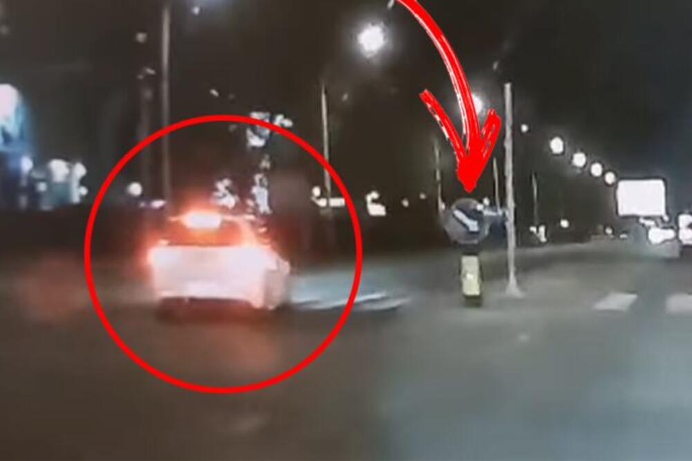 JOŠ JEDAN SNIMAK BAHATE VOŽNJE U BEOGRADU: Vozač "golfa" divljao, a onda ušao u kontra smer! (VIDEO)