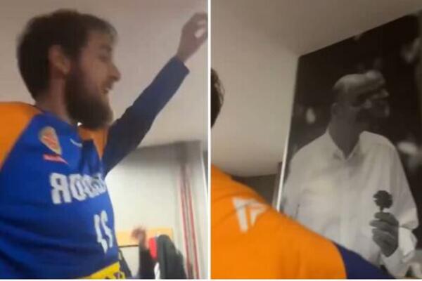 Slavlje iz svlačionice Zlatibora koje će odjeknuti: Seka Aleksić i uvrede za Zvezdu uz poster Vujoševića (VIDEO)