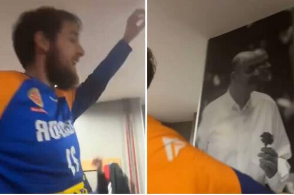 Slavlje iz svlačionice Zlatibora koje će odjeknuti: Seka Aleksić i uvrede za Zvezdu uz poster Vujoševića (VIDEO)