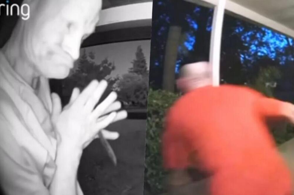 UZNEMIRUJUĆI SNIMAK! Muškarac sa NOŽEM lupao na vrata, ono što je uradio posle ledi krv! Kamere sve snimile (VIDEO)