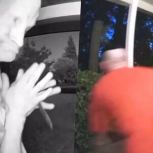 UZNEMIRUJUĆI SNIMAK! Muškarac sa NOŽEM lupao na vrata, ono što je uradio posle ledi krv! Kamere sve snimile (VIDEO)