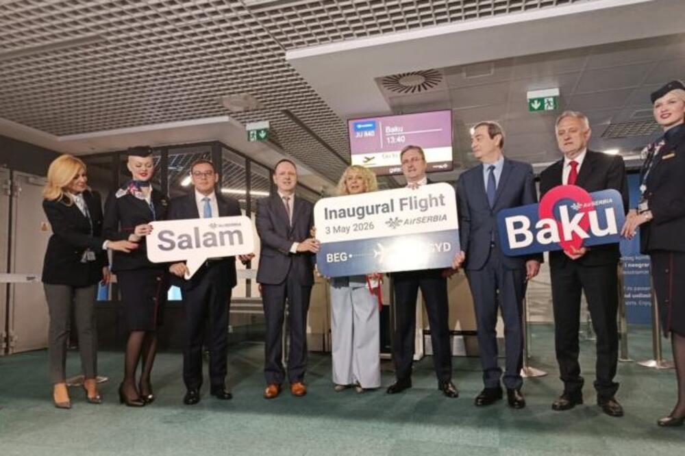 USPOSTAVLJENA DIREKTNA AVIO-VEZA! Er Srbija od danas leti za Baku, svečano presečena vrpca