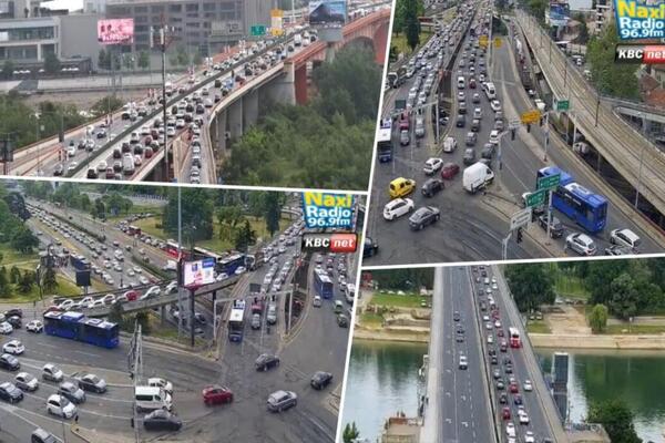 KOLAPS NA AUTOKOMANDI, BRANKOVOM MOSTU I GAZELI: Vozila stoje u mestu, NEMA NI NAPRED NI NAZAD (FOTO)