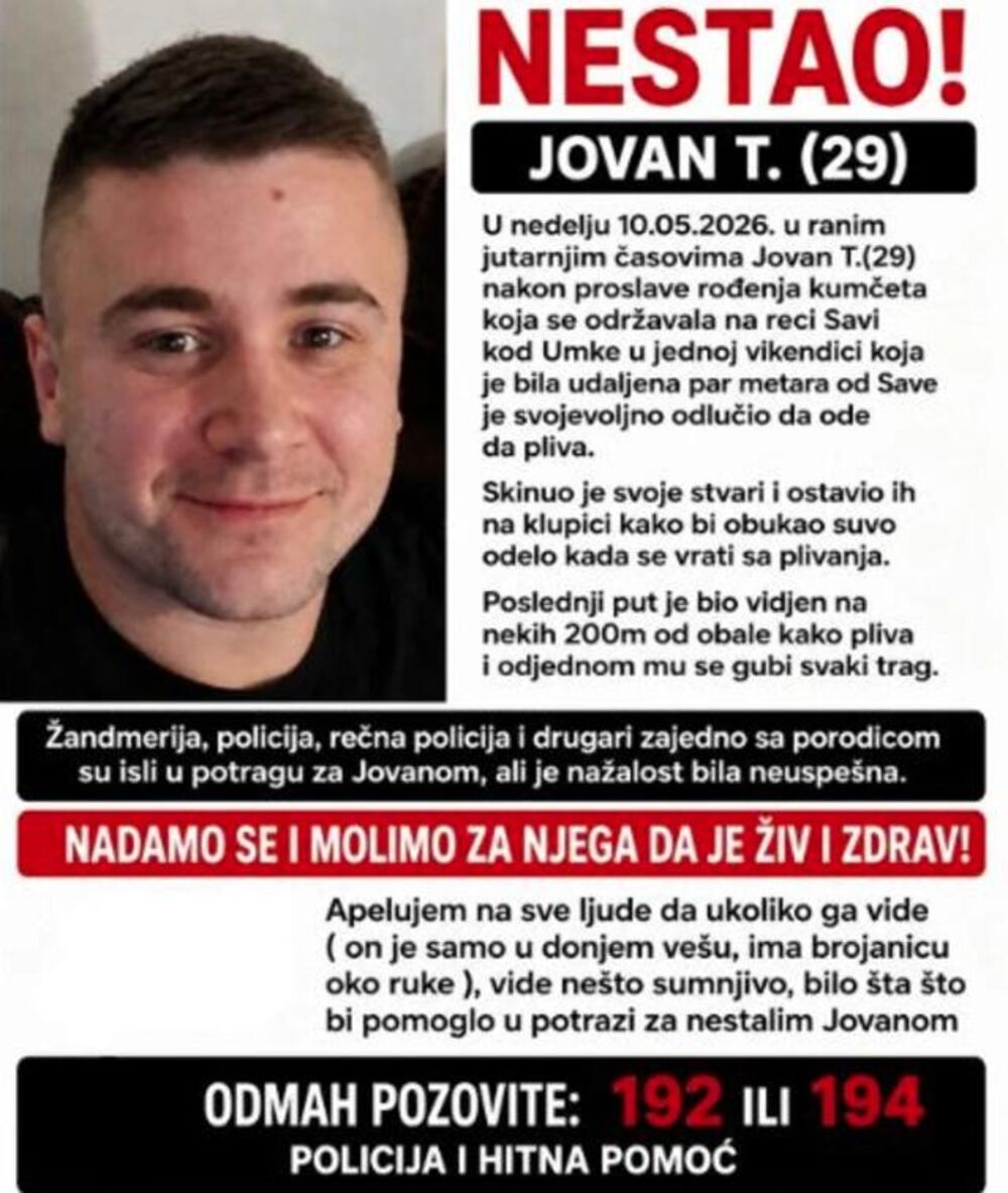 Jovan T. nestao
