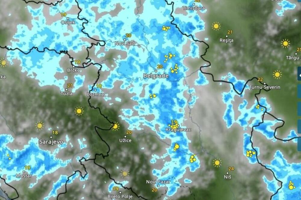 Pogledajte radarske snimke, olujni oblaci jure ka Srbiji: Evo kada nevreme stiže u Beograd! (FOTO)