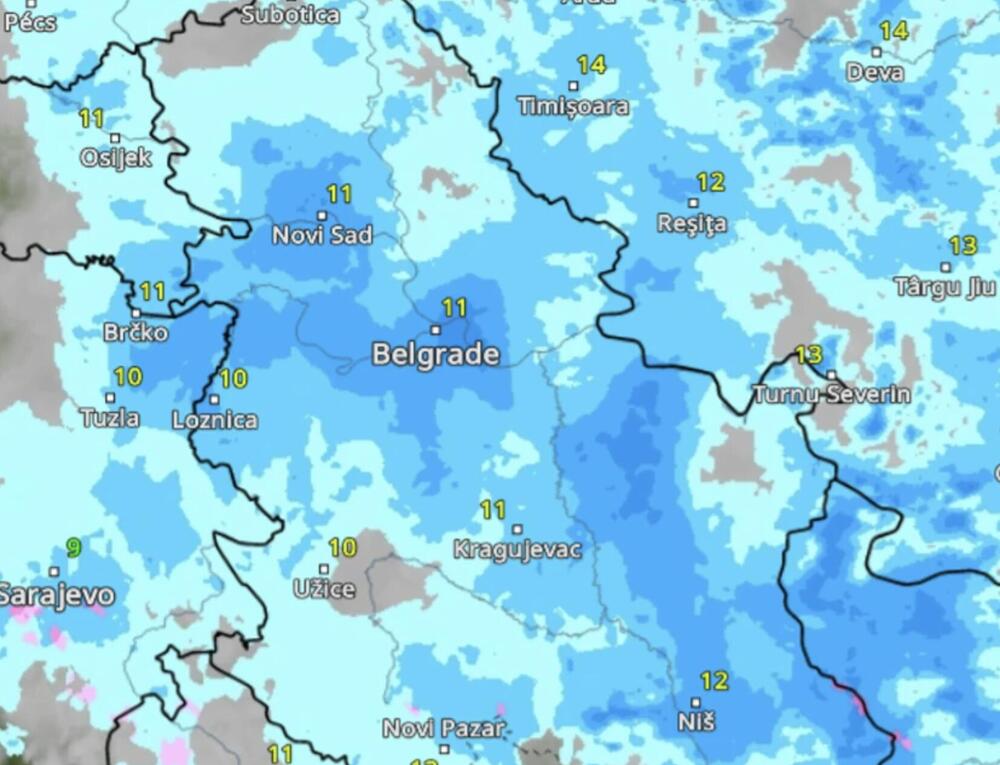 Pogledajte kako će se olujni oblak kretati kroz Srbiju do jutra: Ovo su radarski snimci, stižu pljuskovi (FOTO)