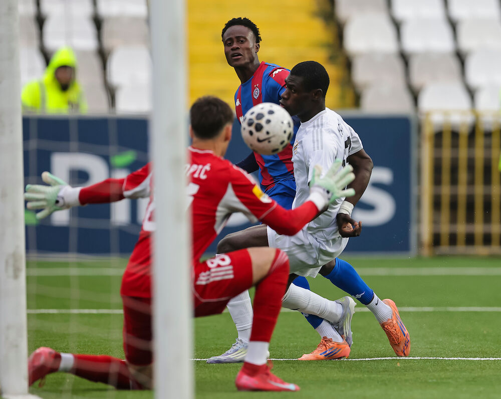 Demba Sek na utakmici Čukaričkog i Partizana u sezoni 2025/26 Superlige Srbije
