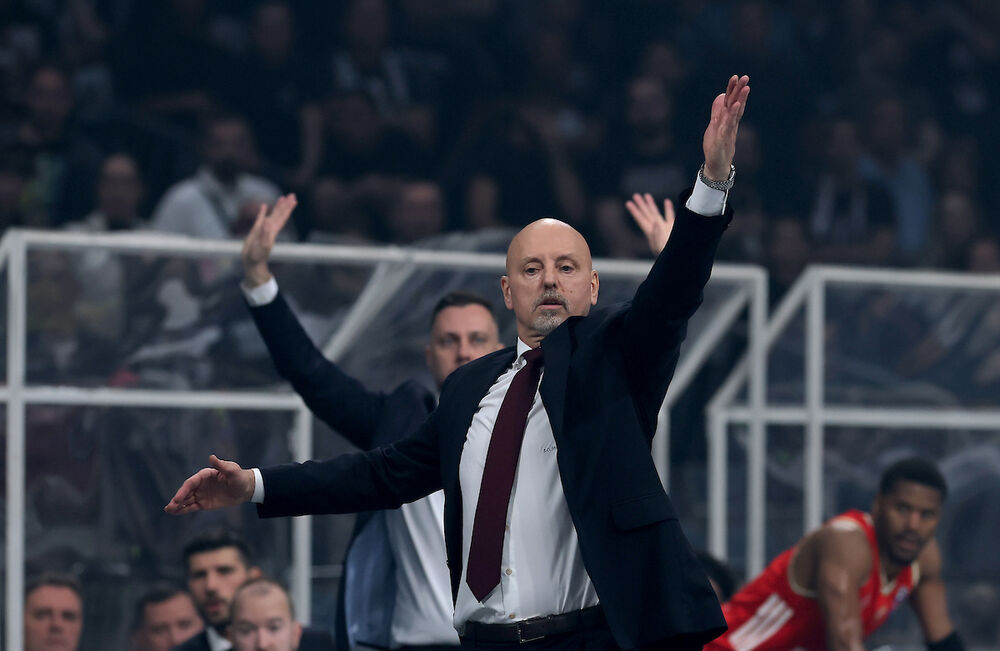 Detalj sa prve utakmice polufinala ABA lige između Partizana i Crvene zvezde u sezoni 2025/26
