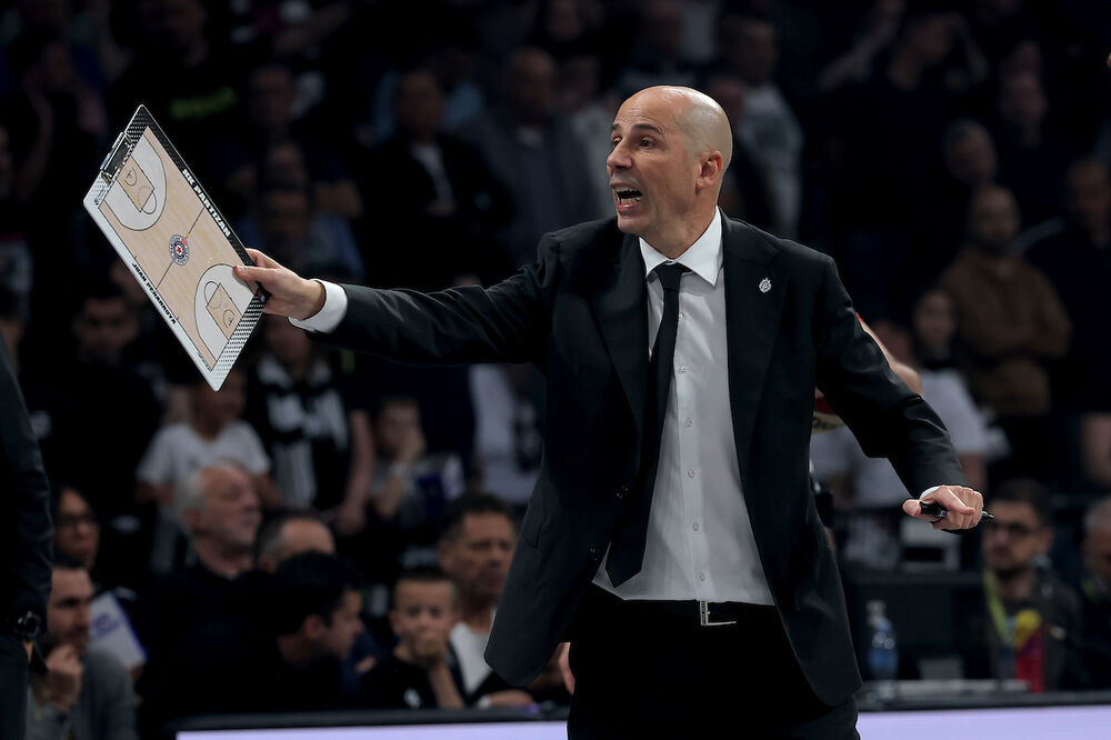 Detalj sa prve utakmice polufinala ABA lige između Partizana i Crvene zvezde u sezoni 2025/26