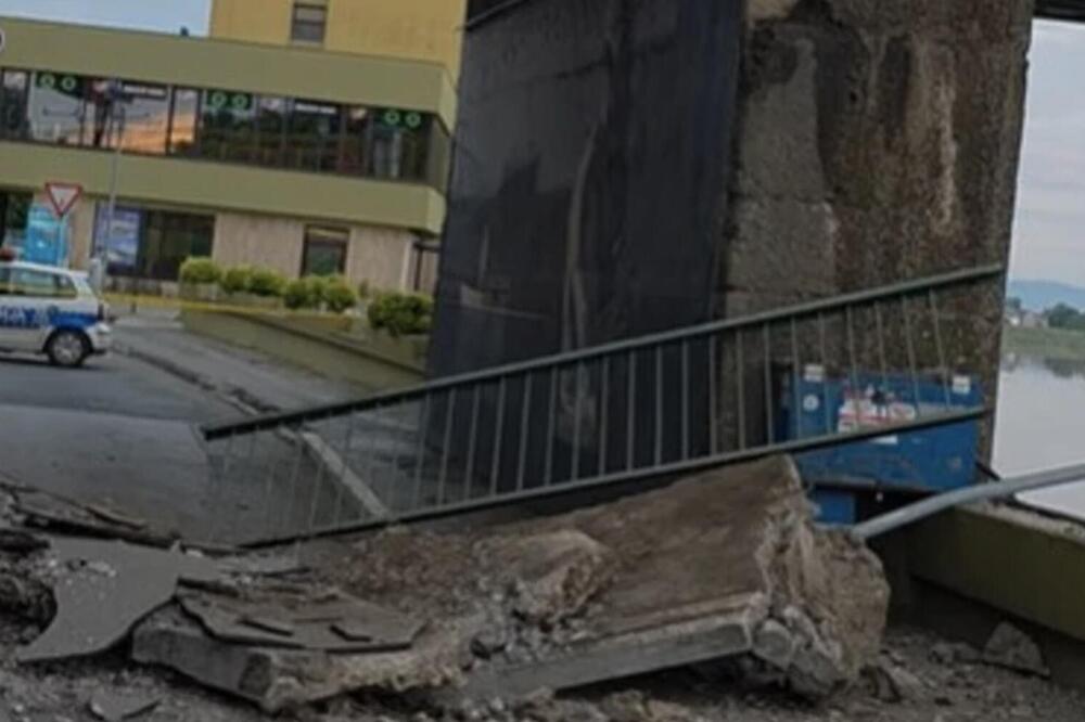 URUŠIO SE MOST NA GRANIČNOM PRELAZU GRADIŠKA: Obustavljen je saobraćaj (FOTO)