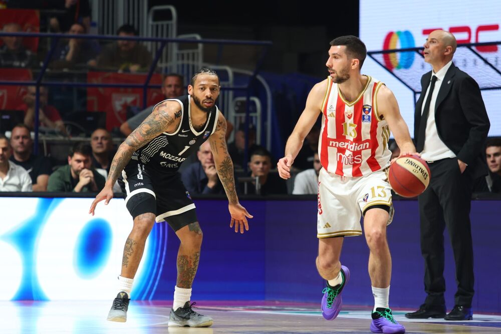 Ognjen Dobrić na drugoj polufinalnoj utakmici ABA lige u sezoni 2025/26