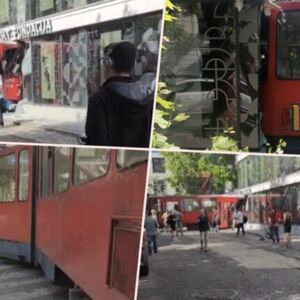 TRAMVAJ ISKOČIO IZ ŠINA I UDARIO U ZGRADU: Drama na Dorćolu, ima povređenih! (FOTO)